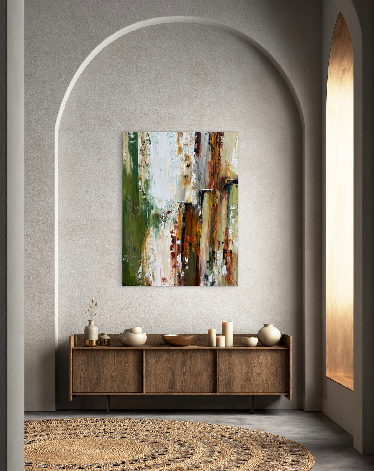 Contemporary textured Abstract Original Oil Painting On 121x92cm canvas Patina