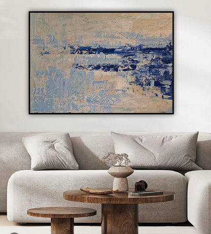 Textured Original Abstract acrylic Painting On Canvas 85 x 60cm Summer Beach