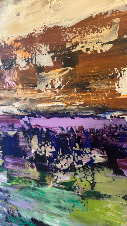 Oka contemporary Abstract Oil Painting Canvas 100x80cm Texture The Sky that Never Settles