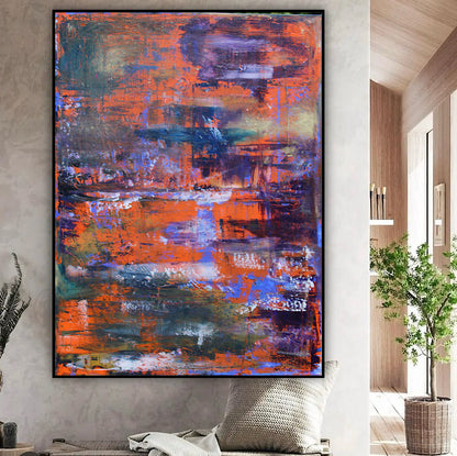Large Abstract Original Oil Painting On 100x80cm canvas Oka Reflections
