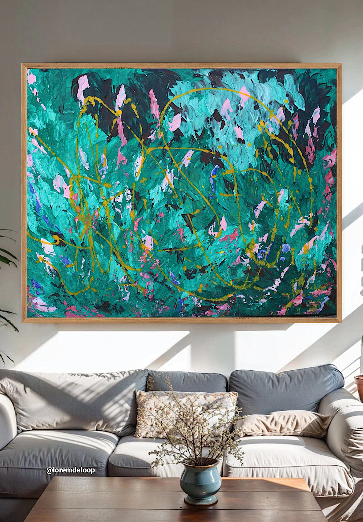Abstract Original Oil Painting On Canvas 102x70cm textured oil Secret Garden