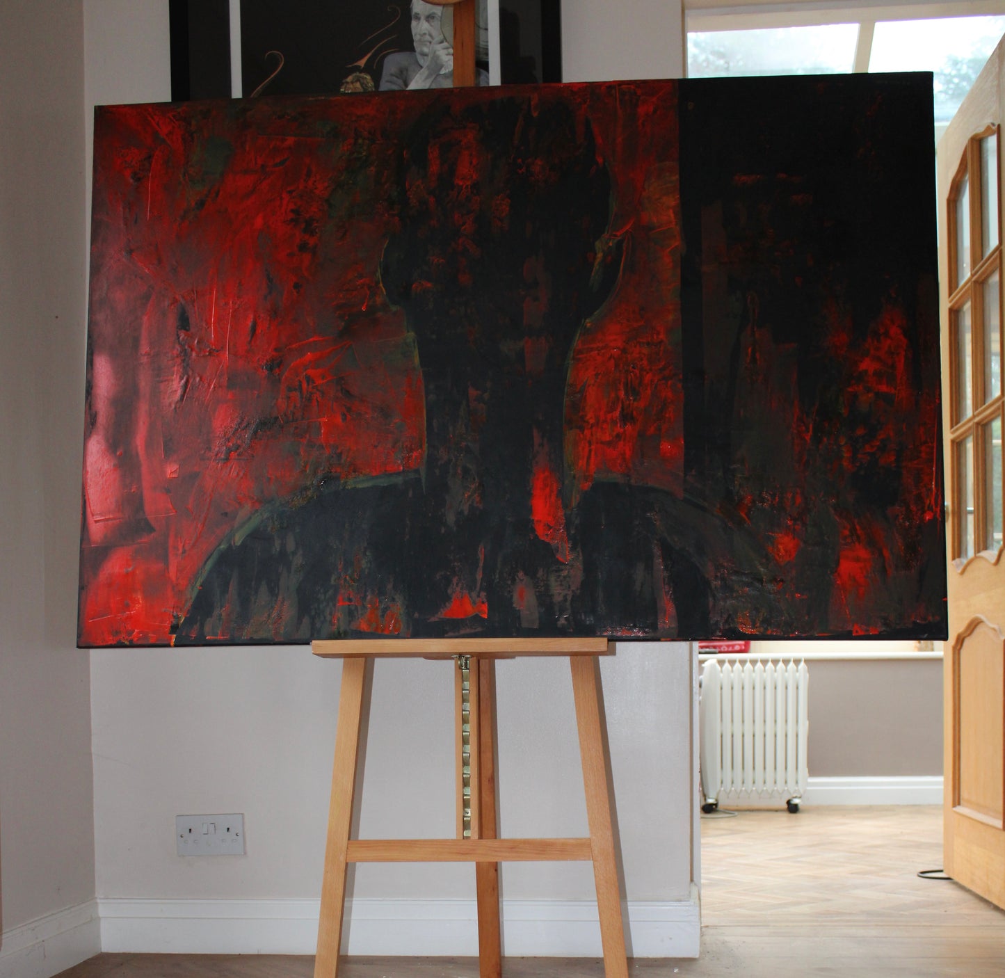 Original Abstract Oil Painting On Canvas 150cm x 100cm Man in The Shadows oka