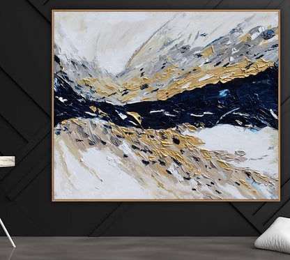 Oka Original Abstract Oil Painting On Canvas 120x100x4cm ‘Horizon ‘Seascape